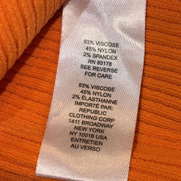 House of Harlow 1960 NWT Sculpted Ribbed Knit Tank Size Small Orange STRETCHY!! - Picture 11 of 11